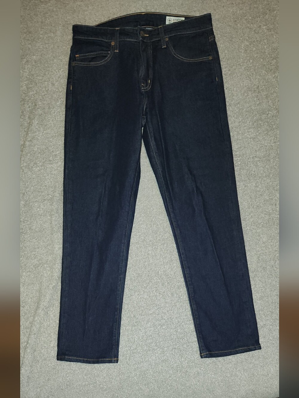 Aviator Men’s Tailored Fit Jeans W31 | Dark Indigo Made in USA Premium Stretch